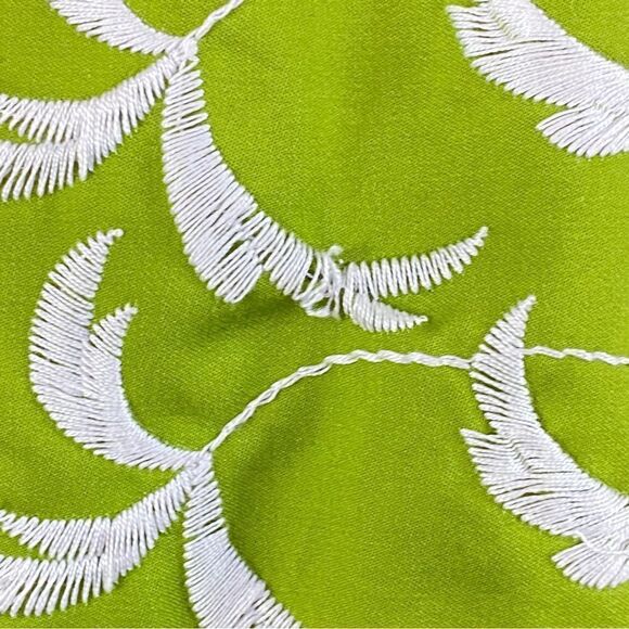 Nanette Lepore Embroidered Green Strapless Belted Midi Sheath Dress Sz S - Picture 12 of 16